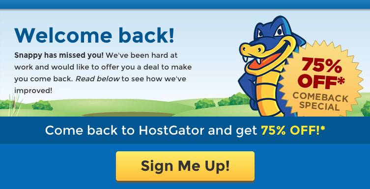 HostGator giảm giá 75% trong nửa tháng